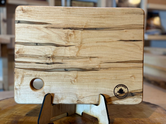 Cutting board | Serving tray | Farm house style with thumb hole 10.25"x13.5"