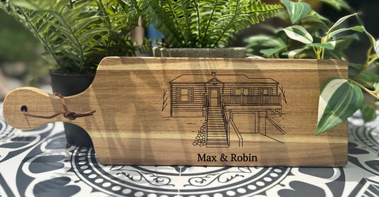 "House Sketch" Personalized Cutting Board